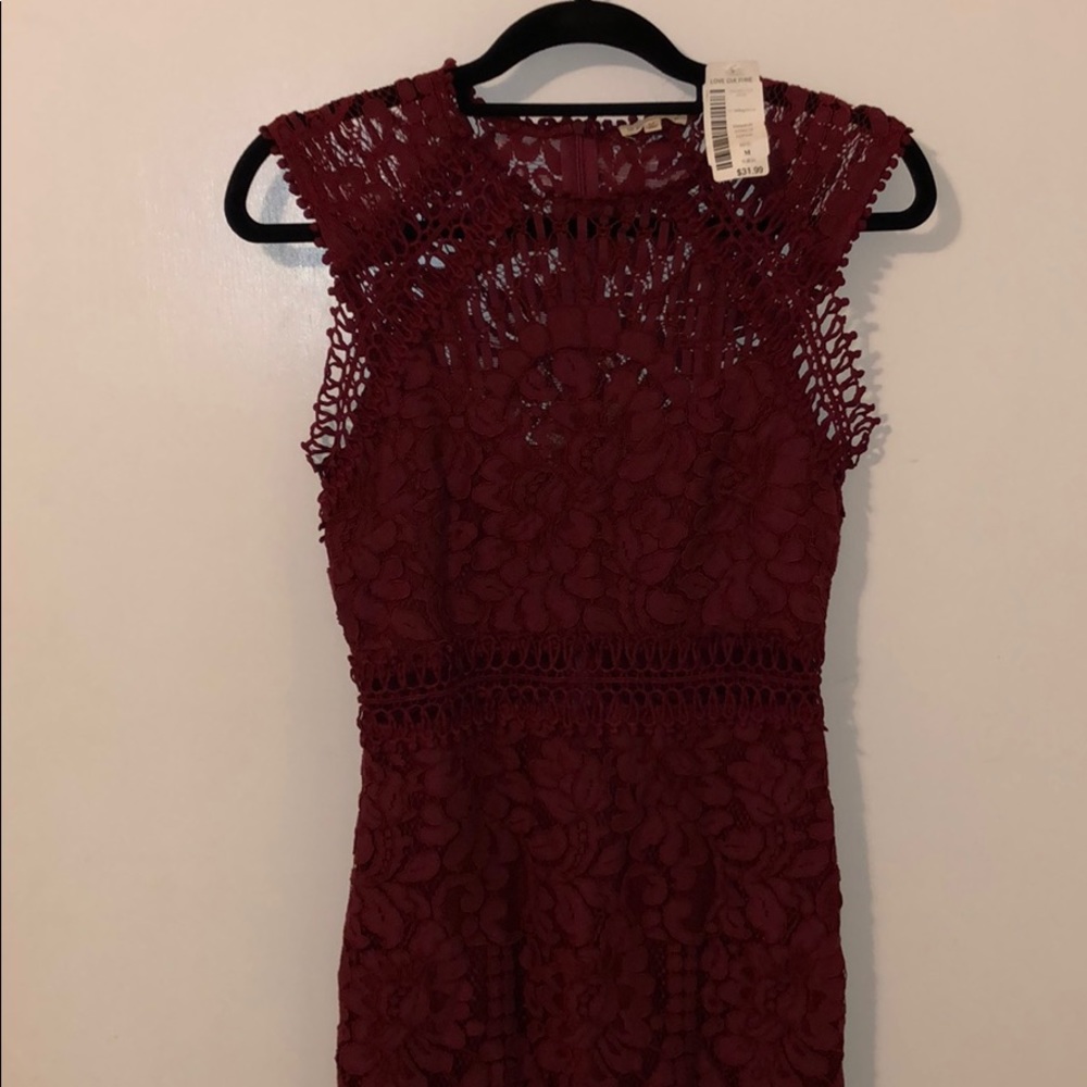 Love culture Burgundy lace dress